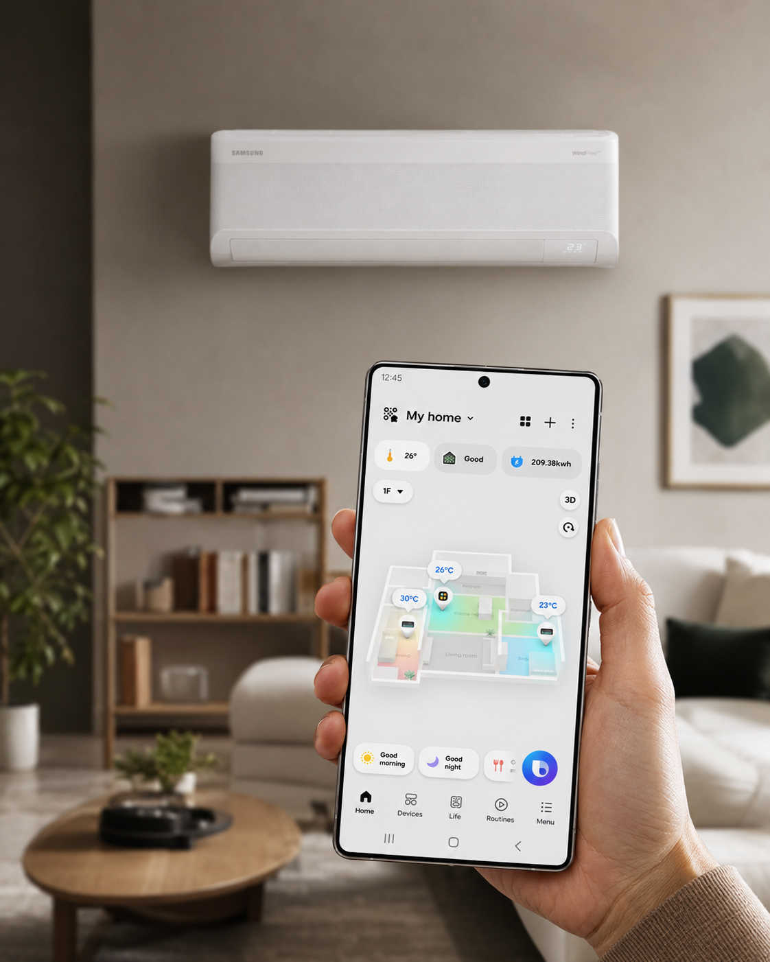 Applicazione Smart Things di Samsung per il controllo del clima in casa